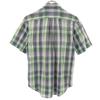 Ralph Lauren Check Pattern Short Sleeve Button Down Shirt L Green System Women Used