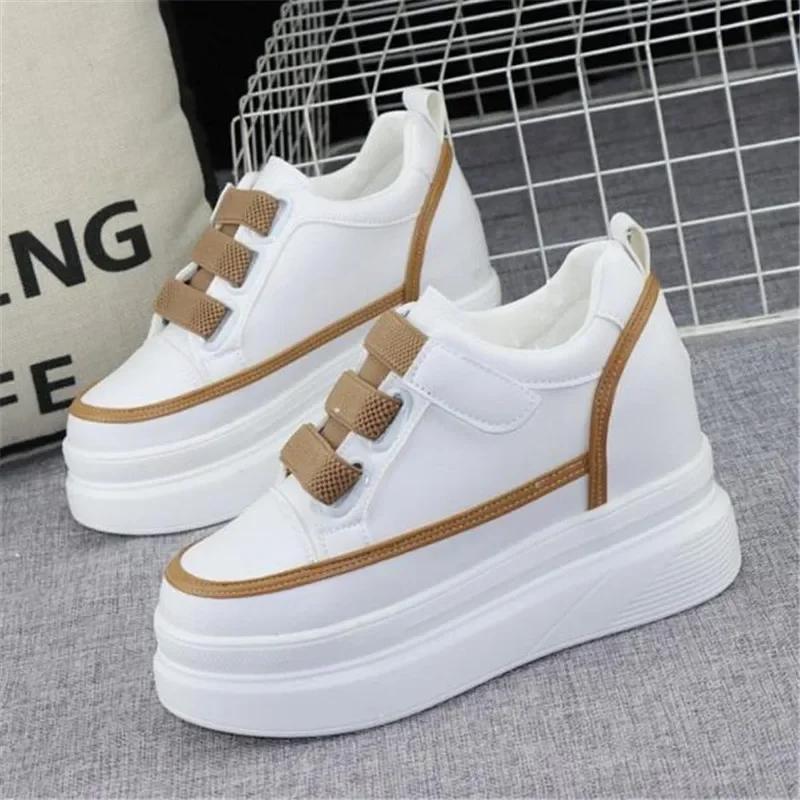 Fashion Hot Sales Women Chunky Sneakers Fashion Platform Sneakers Ladies Wedges Casual Shoes for  Leather Sports Vulcanized shoes