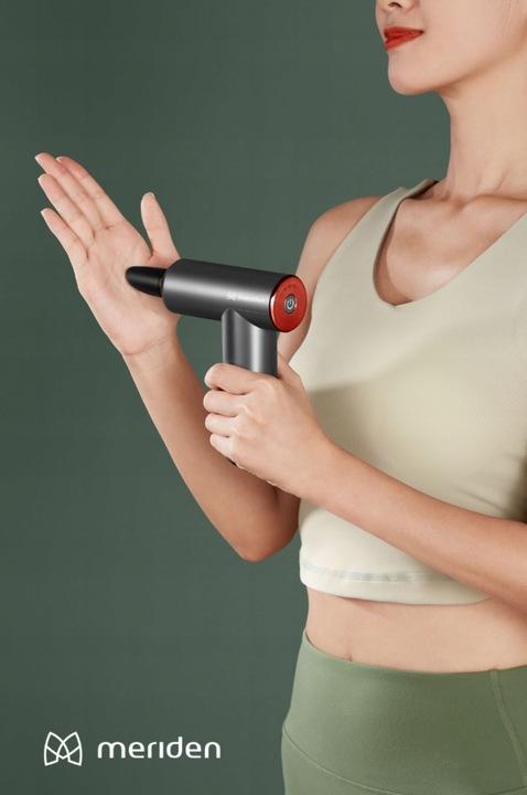 Inteligentny Pistolet Do Masażu Massage Gun Mocny Masażer Meriden 4 Głowice
