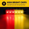 10X LED Side Marker Amber Red Lights Clearance Light Truck Trailer RV Waterproof