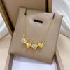 Cubic Zirconia Flower Pendant Necklace for Women 2025 New Fashion Stainless steel Jewelry Wedding Party Accessories