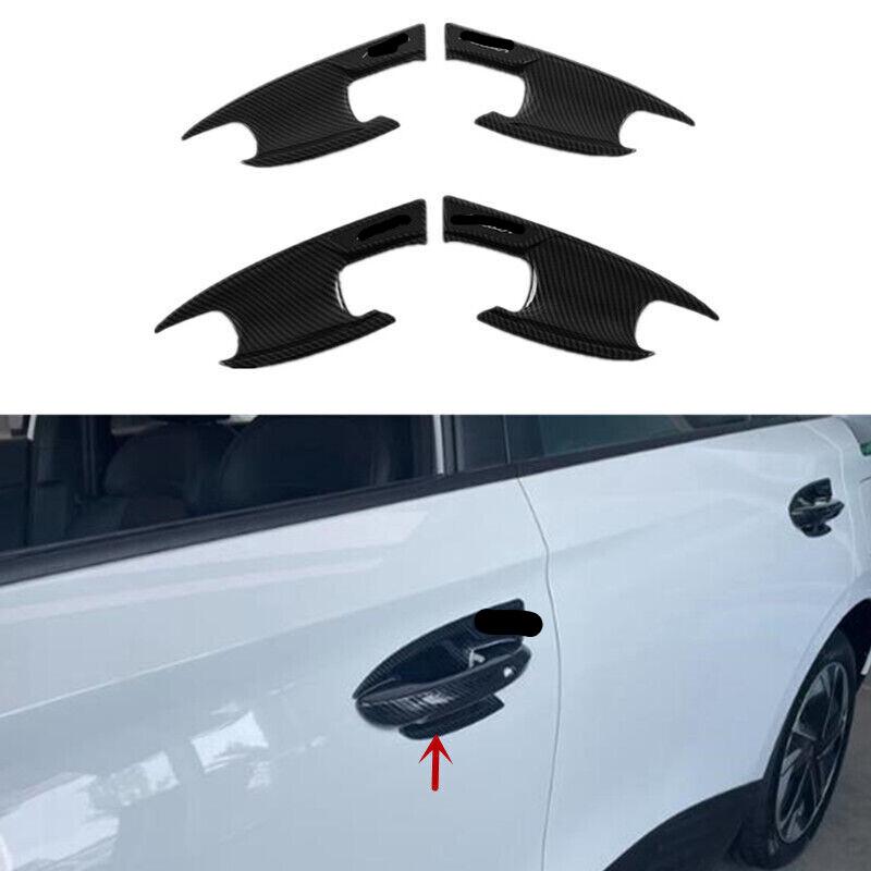 Carbon Fiber Exterior Door Handle Bowl Cover Trim For MG4 MG 4 EV 2022 2023 2024