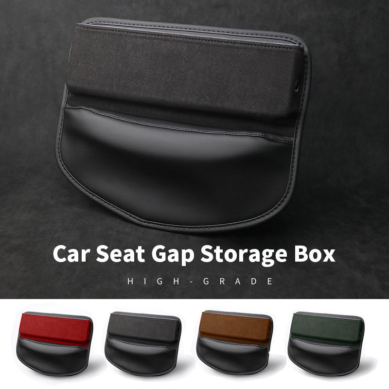 Car Seats Gap Storage Bag Turn Fur Leather Auto Console Side Car Seat Crevice Storage Box Slit Gap Filler Interior Accessories