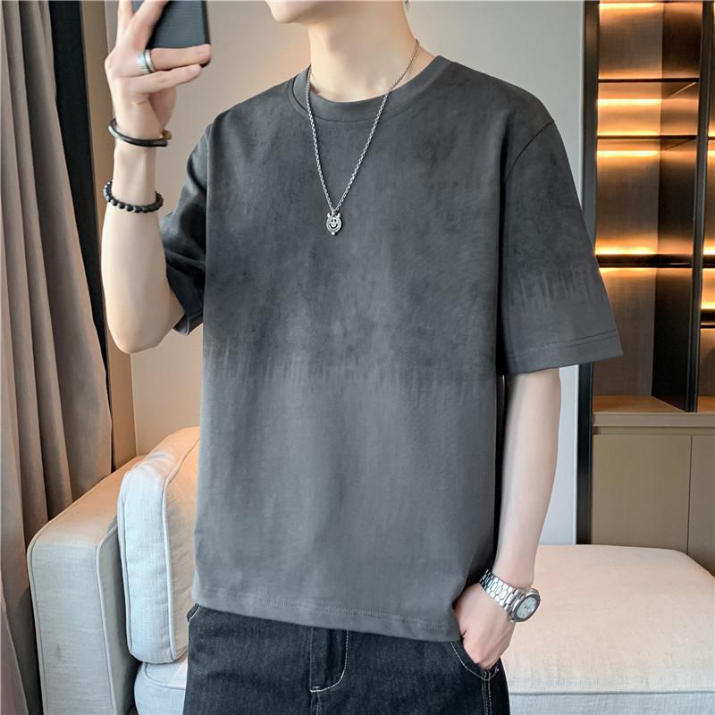 Men's Summer Short-sleeved T-shirt Round Neck Half-sleeved Bottoming Shirt Printed Plus Size Men's M-8XL