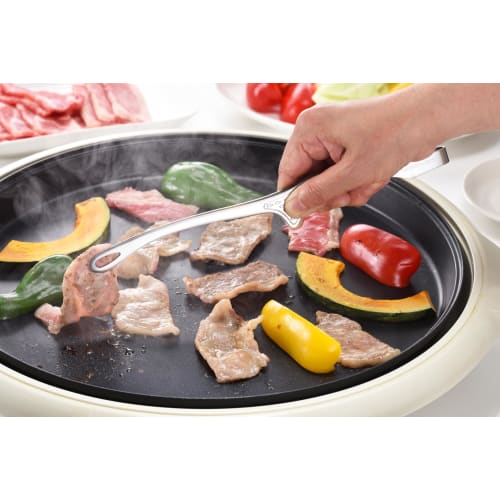 Hirosho Senbudo All Stainless Steel Handy Tongs with Feet, Medium