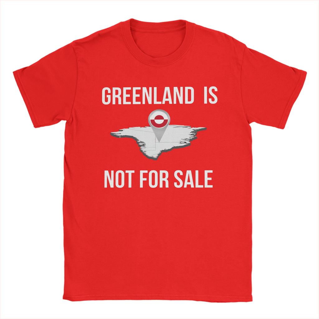 Greenland Is Not For Sale T Shirts for Unisex Cotton Casual TShirt Round Collar Tee Shirt Short Sleeve Tops Party