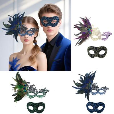 Festival Party Supplies Half Face Mask Gradient Color Cosplay Masquerade  Cosplay Festival Party