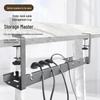 Under-Desk Punch-Free Cable Organizer: Adjustable Storage Rack for Power Strips and Data Cables