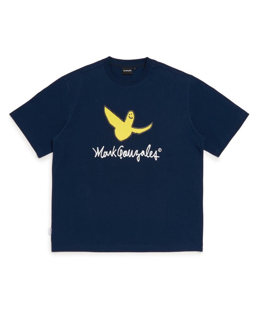 MARK GONZALES Angel Graphic Short Sleeve T-Shirt - Navy
