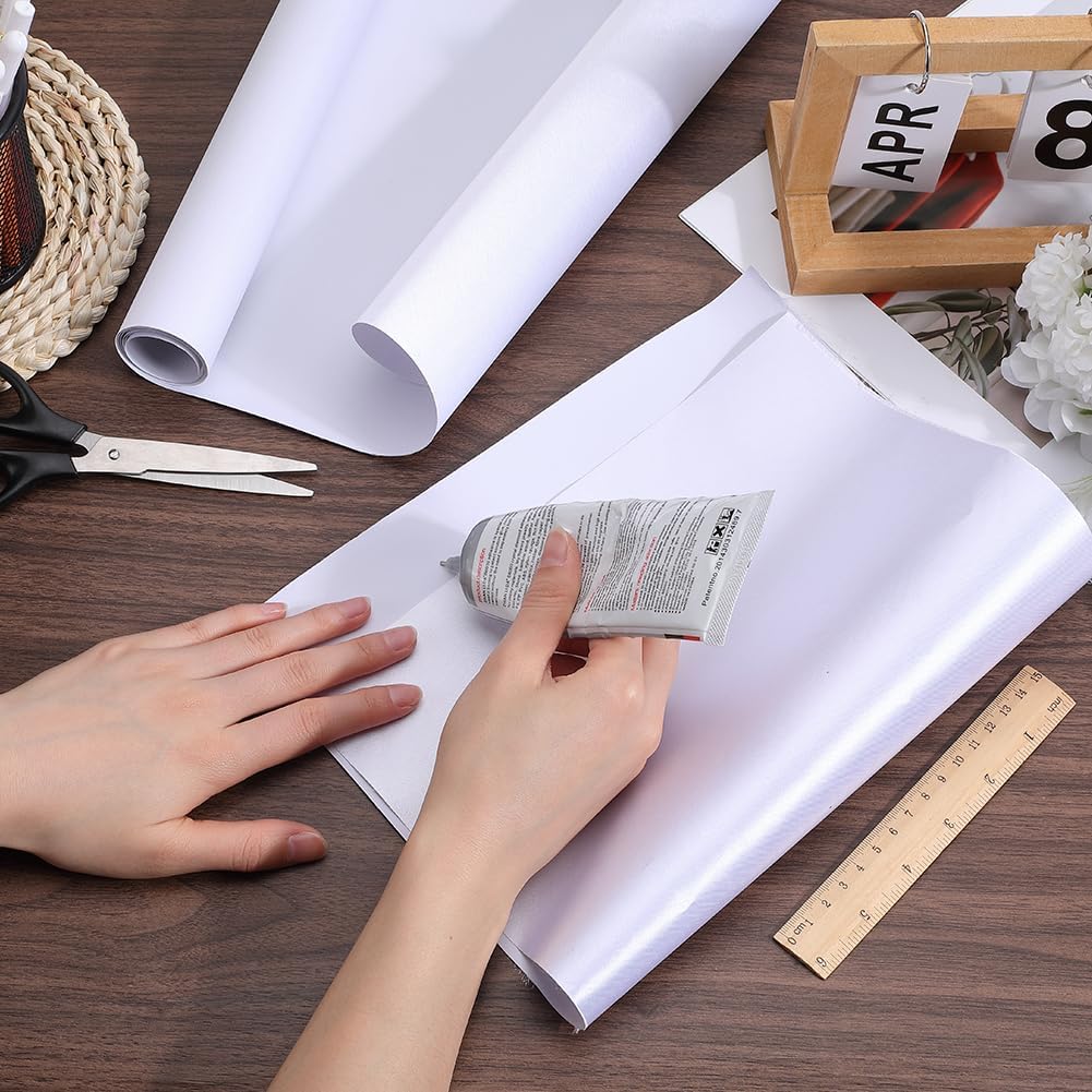 CRASPIRE 43.3 X 16.53 Silk Book Cloth for Book Binding White A3-A8 Fabric Surface Paper Backed Bookcover Bookbinding Supplies Book Covering Protector
