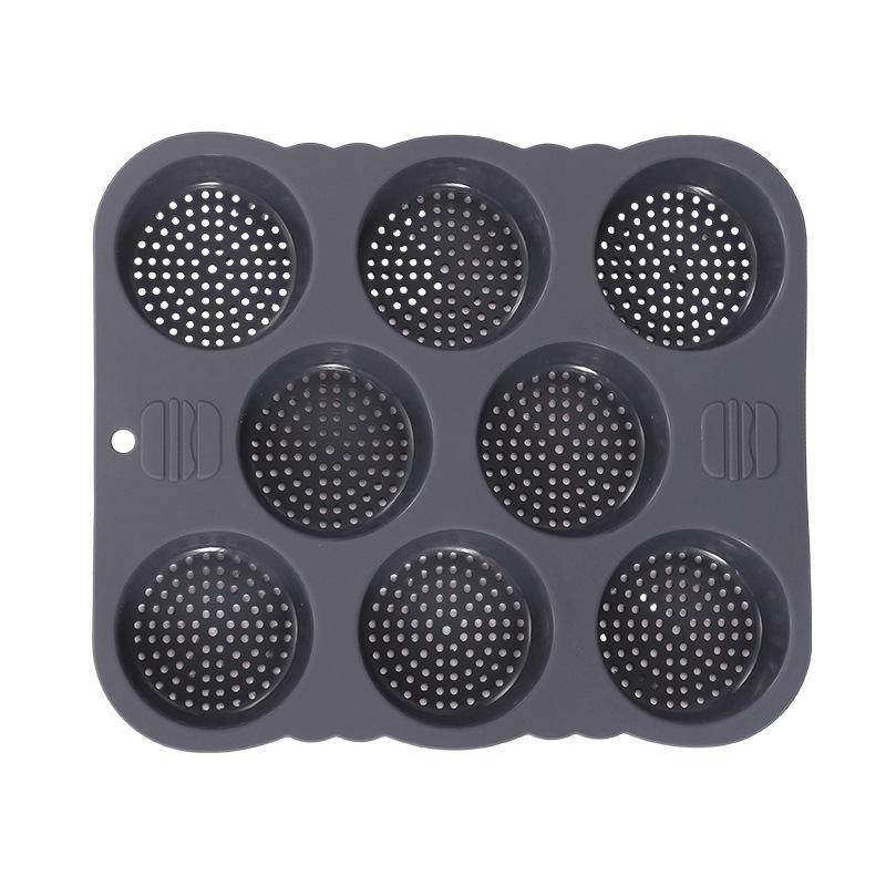4/6/8 Holes Silicone Hamburger Bun Pan, Non Stick Baking Pan Cake Mold, Kitchen Tools