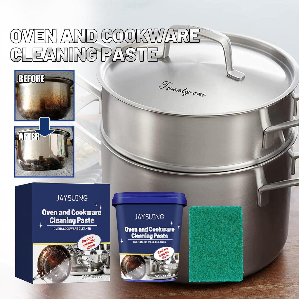 Stainless Steel Cleaning Paste Kitchen Utensils Cleaning Black Scale Stains on the Bottom of Pots and Pans Polishing Rust Removal Paste