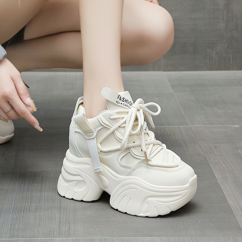 Женские теплые кроссовки на высокой платформе с мехом для снегоступов Модные женские — фото 8