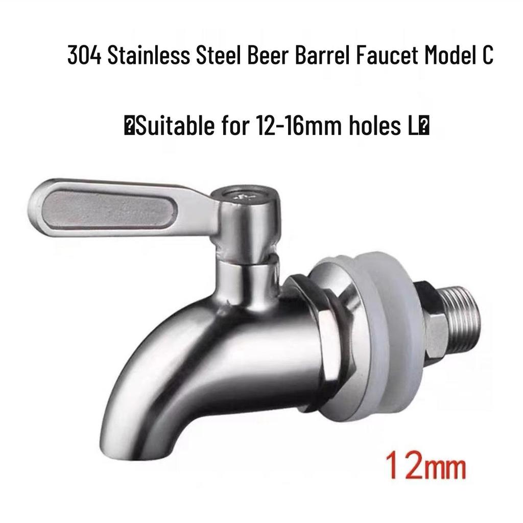 304 Stainless Steel Alcohol Infusion Faucet for Bottles, Barrels, Cans, Jars, and Pots.