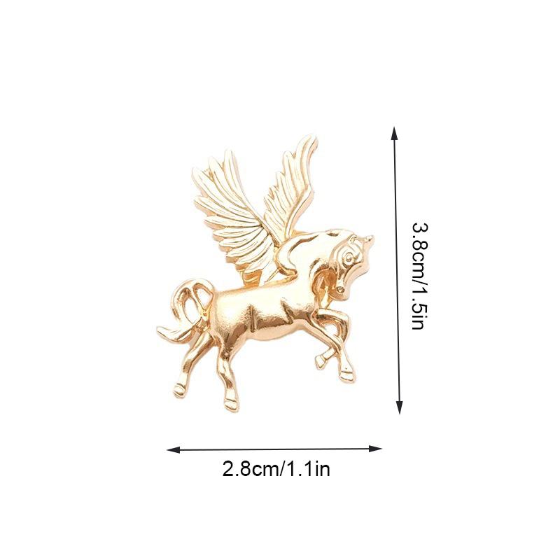 

1/2/3PCS Cartoon Retro Cute Pegasus Zinc Alloy Brooch For Men And Women s Animal Brooches Pins Clothing Small Collar Pin