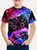 T-Shirts for Boys Short Sleeve 3D Gamepad Print Kids Summer Clothes Casual Fashion O-Neck Boys Tshirt Tops Children's Clothing