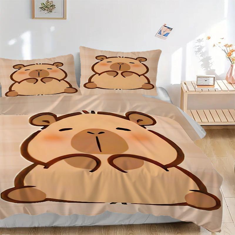 Bear Hug Comfort Print 3Pcs Bedding Setduvet Cover With 2 Bedropillowcase Home Birthday Gift