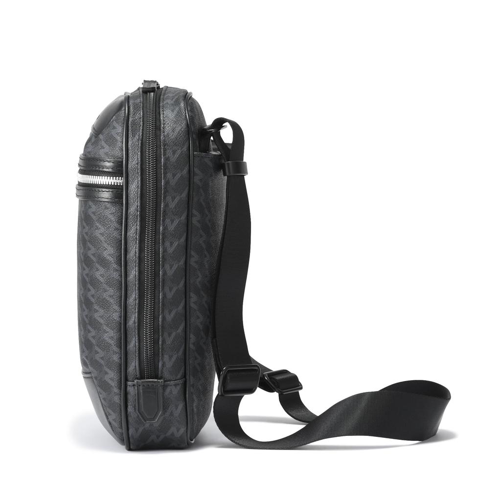 Zero Halliburton Shoulder Fits 6L Black ZH-Monogram Bag, 10.1-inch Tablets, Capacity, 650g, No. 81521, Men's,