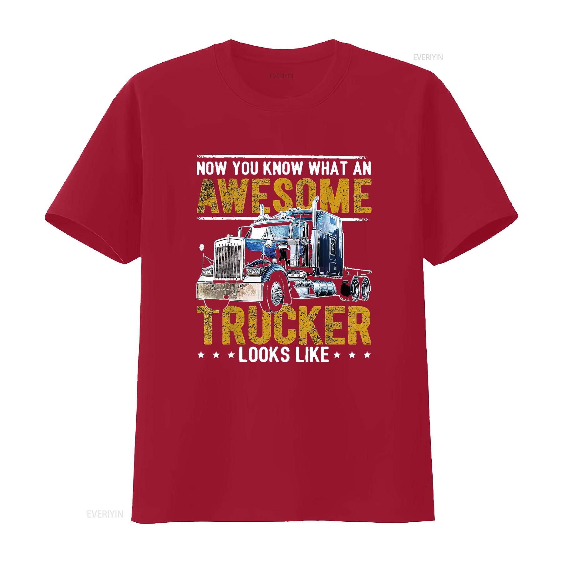 

Awesome Trucker Big Rig Semi Trailer Truck Driver s T Shirt Black vintage Washed Soft Slightly graphic Top For Everyday Wear S