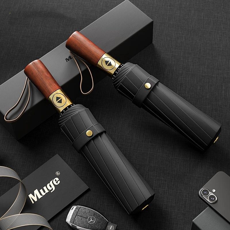 Automatic Umbrella Large Weather and Rain Parasol Sunscreen UV Protection Sun Umbrella Vinyl Folding Umbrella