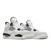 Air Jordan 4 Retro Grade School 'Military Black' (Unisex) Pantofi de Baschet Albi / Negri / Gri Neutru pentru Copii 408452 111