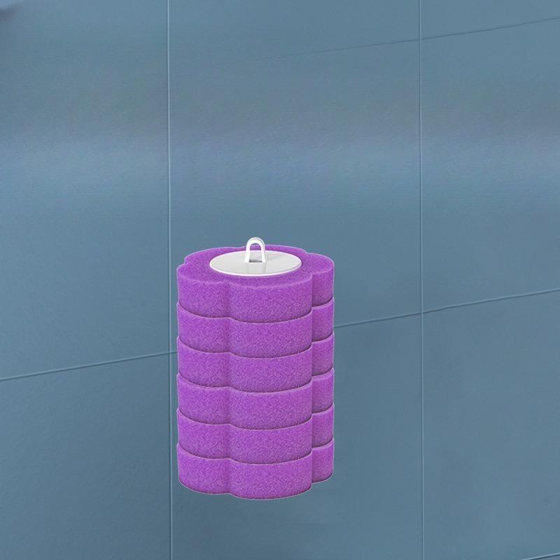 6pcs Toilet Cleaning Rod Replacement Set 3-color Transparent Packaging Bags Disposable Toilet Replacement Head Pads