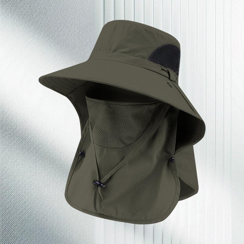 Boné de pesca de verão com proteção solar Aba de verão Cobertura facial para lazer ao ar livre Boné de pesca para montanhismo à prova de mosquitos