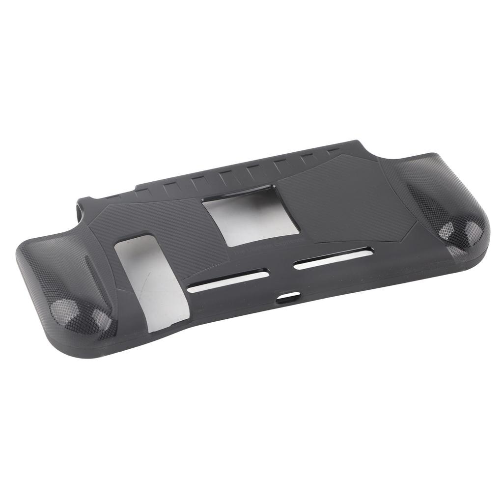 For Switch Protective Case Cover Soft Silicone Ultrathin TPU Game Console Protective Cover with Ergonomic Grip Black