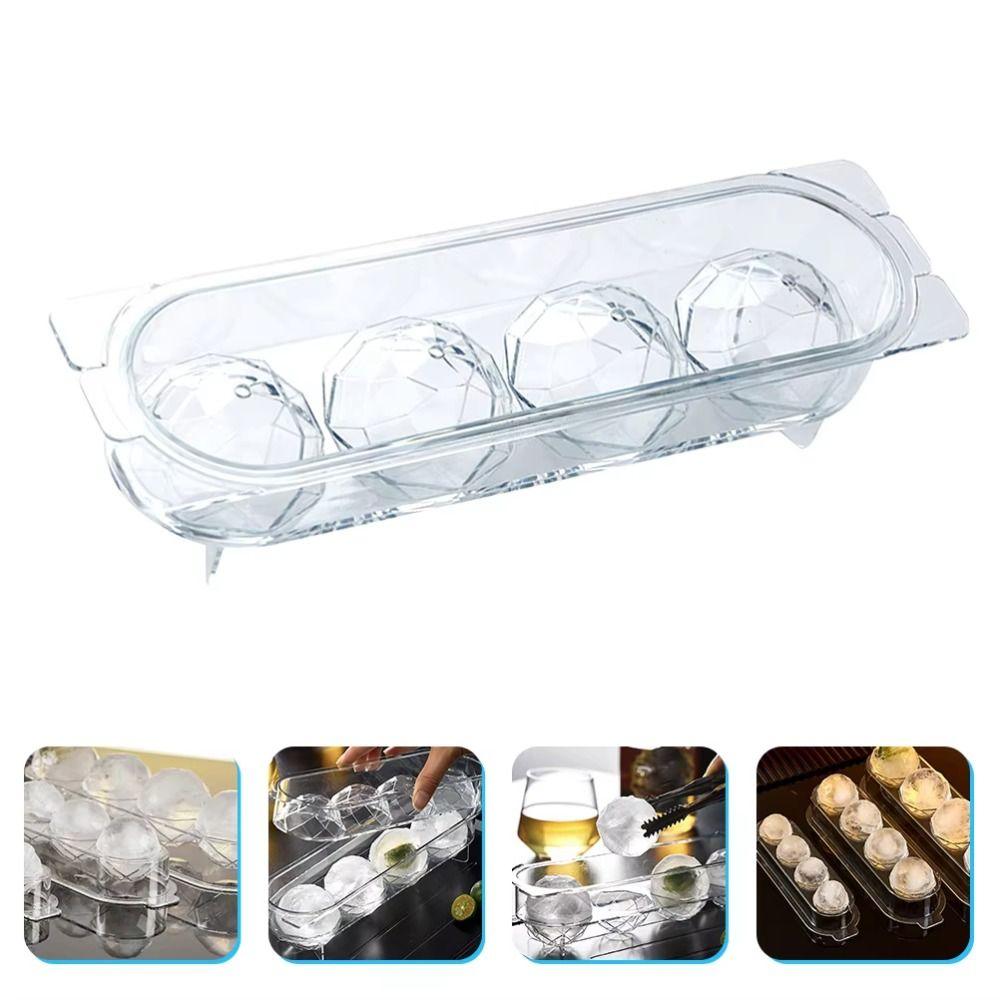 Freezer Safe Ice Cube Tray Reusable Design Ice Ball Mold Odorless Ball Shaped Ice Mold  Home Use