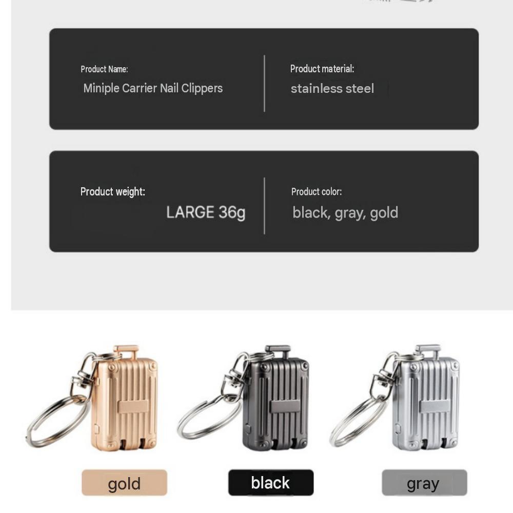 Nail Clippers Inside a Suitcase Miniature Keyring