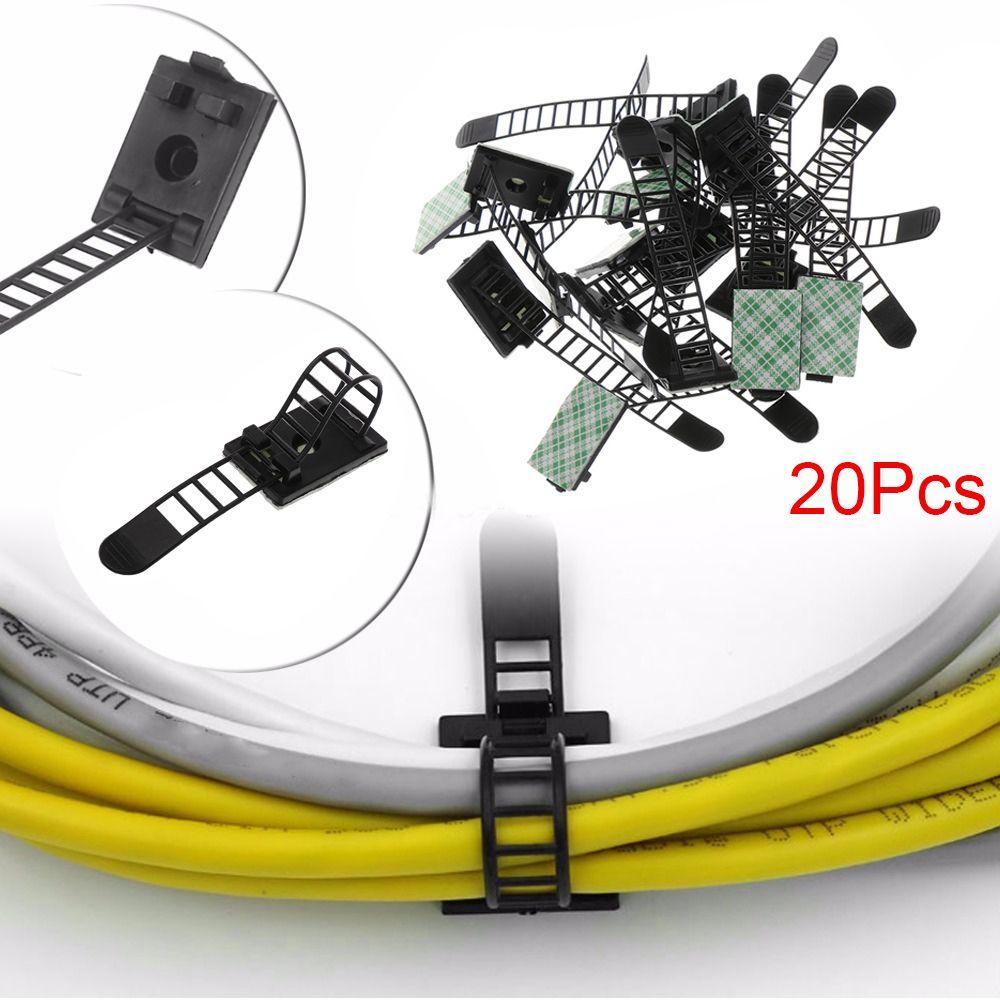 

Линия пряжки Липкий самоклеящийся зажим для проводов Кабельный зажим Регулируемый держатель фиксатора кабельного зажима