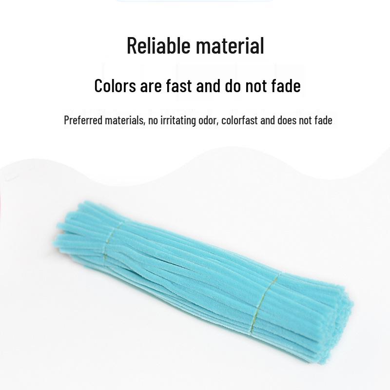 Dense Chenille Stems: Plush DIY Craft Strips for Children's Educational and Creative Handmade Projects
