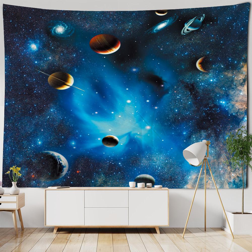 

Таинственная вселенная, космический гобелен, звездное небо, художественный настенный тканевый декор для спальни, гостиной, фэнтезийный гобелен 100x75cm