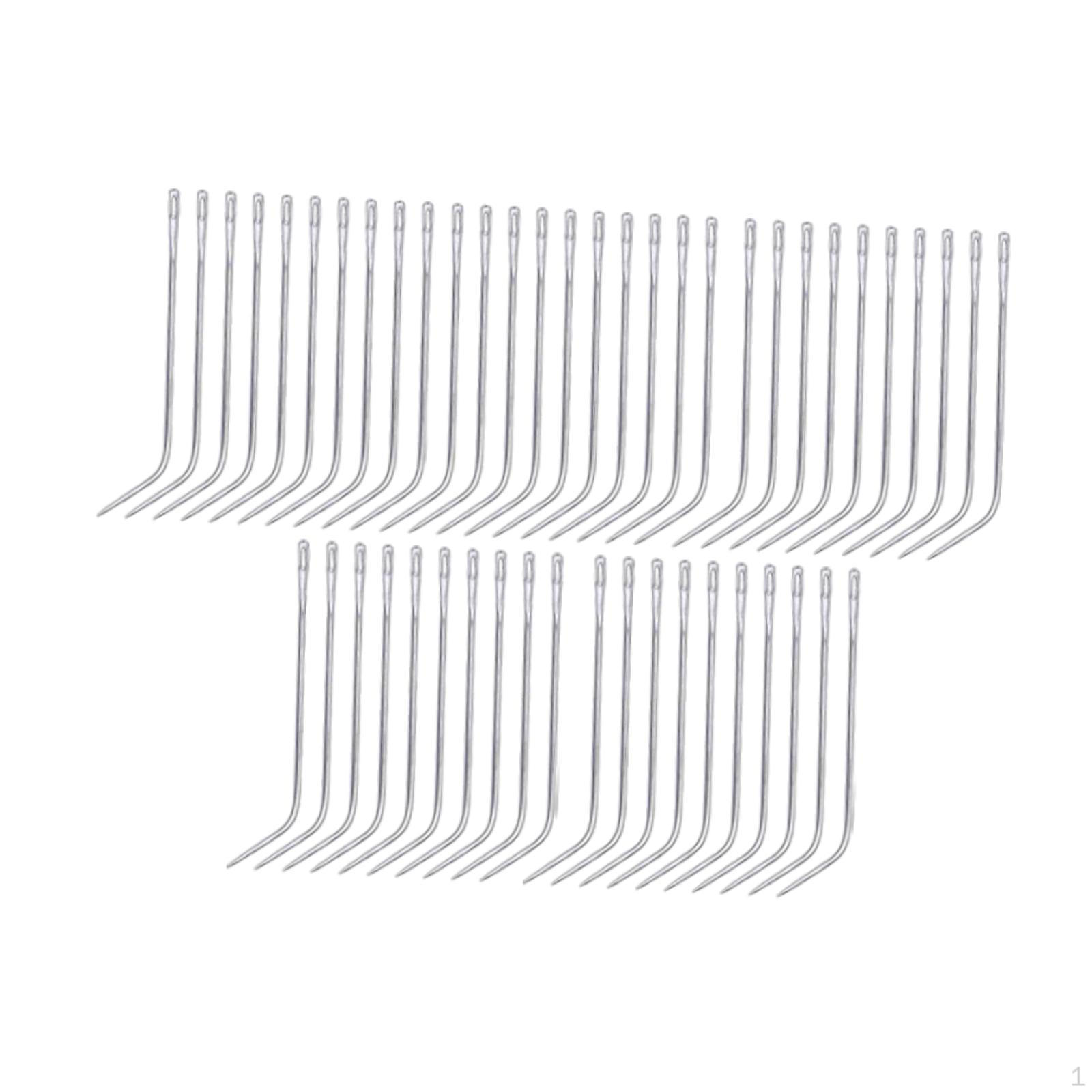 

50 шт. Голка для ручного шиття з великим вушком, велике вушко, для дорослих, кравецька, гостра для пряжі L Shaped 5.5cmx2mm