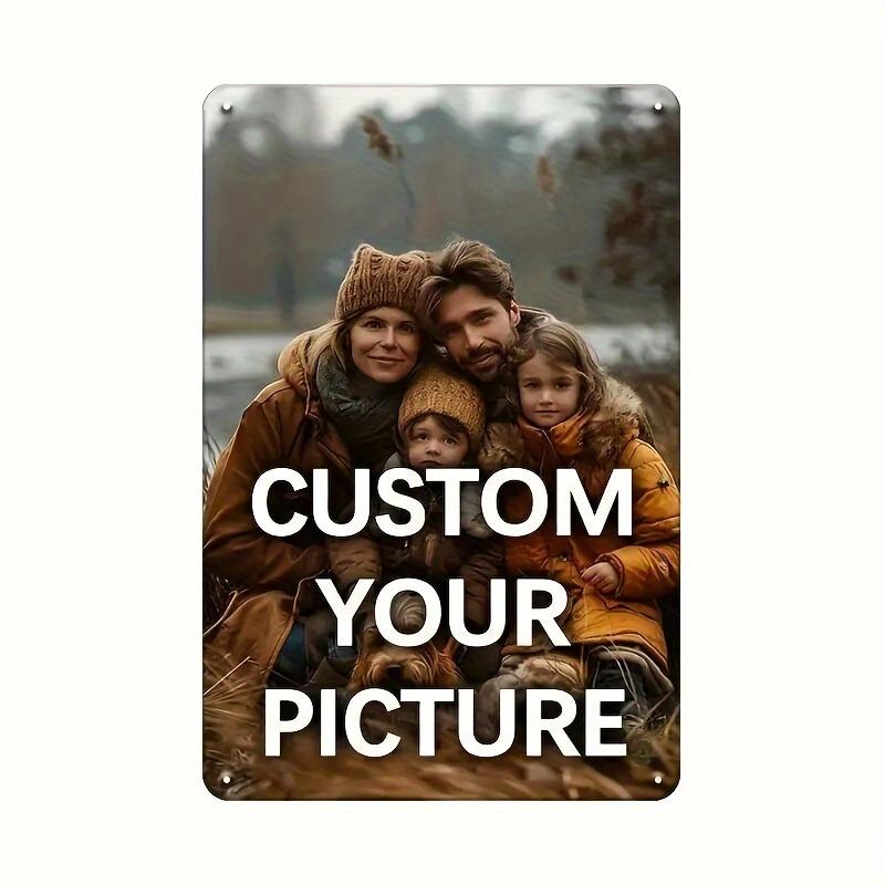 

Custom Your Image Metal Tin Plaque Vintage Wall Sign Decor for Home Farmhouse Garage Perfect Gift for Loved Ones 20x30cm（7.8x11.8inch）