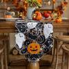 35x88cm Halloween Table Runner Pumpkin Ghost Bat Spiderweb Embroidered Tablecloth Vintage Fall Dining Party Cabinet Decor