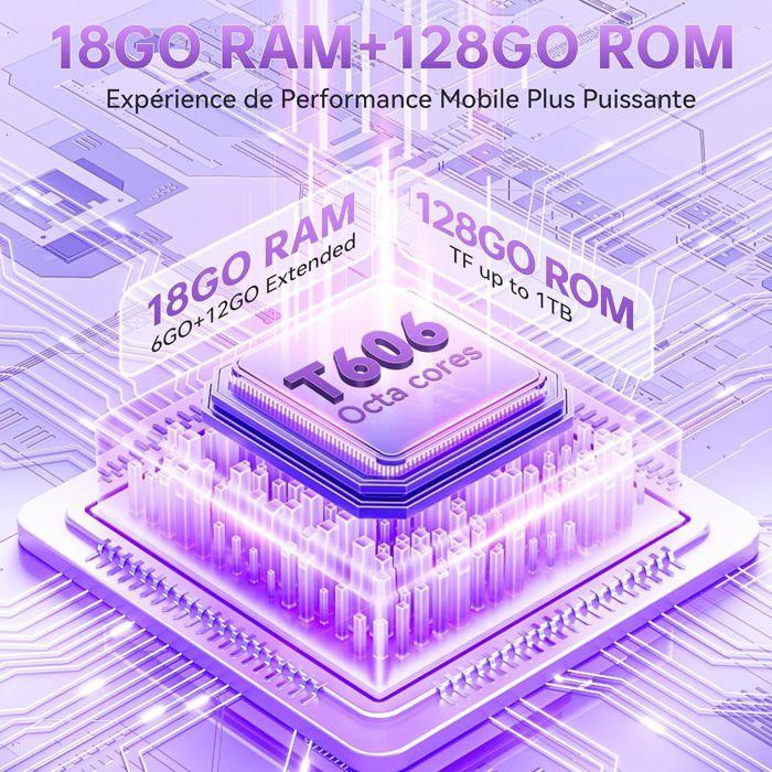 Smartphone - OUKITEL - C51 - 18 GB RAM - 128 GB - 6,8 Zoll - 5150 mAh - Dual-SIM - GPS