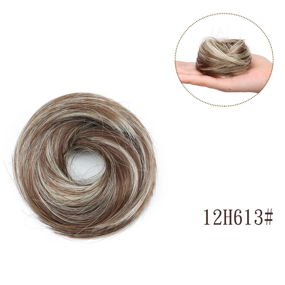 Synthetic Messy Dount Hair Buns Updo Chignon With Elastic Hair Exension for Women Daily Lazy Hair Accessories