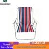 Portable Striped Folding Chair for Camping and Fishing