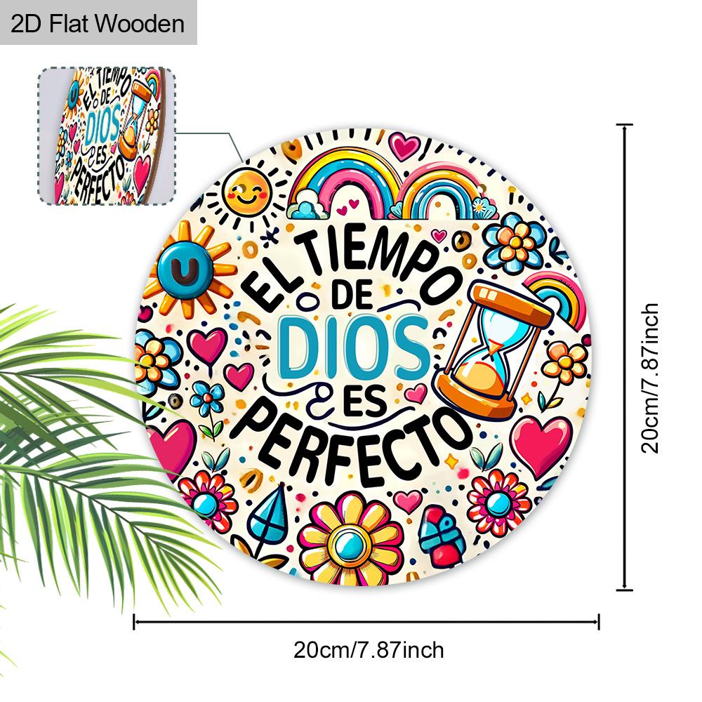 Wooden Chic Round Wall Art - Frameless, Perfect for Home, Cafe, Bedroom, Bar, Living Room Decor Unique Holiday Gift for Door, Wall, Home, Farmhous