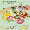 Wooden Toddler Educational Toy: Fruit Color & Shape Sorting with Clip Beads for Parent-Child Interaction