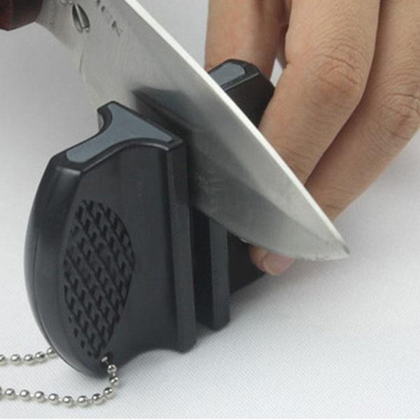 1pcs Mini céramique tige en acier tungstène Aiguiseur de couteaux deux étages Papillon Type 1pcs Mini céramique tige en acier tungstène Aiguiseur de couteaux deux étages Papillon Type