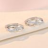 925 Sterling Silver Earrings Jewelry High Quality Retro Simple Pattern Purple White Zircon Earrings Hot Sale