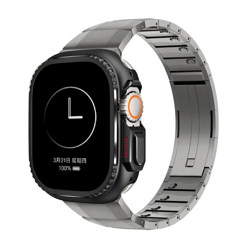 Luksusowa Stal Nierdzewna Koperta+ Pasek Do Apple Watch Seria 11/10 42mm 46 49 45 44mm Metalowy Do Iwatch Ultra3/2/1 9 8 7 6 5 4 SE3/2