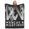 Marcus And Martinus Twin Boys Blanket MM Singer Soft Pattern Plush Throw Blanket For Bedroom Travel Flannel Bedspread Bed Cover