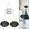 Door Sign Business Hanging Wood for Store Pub Restaurant