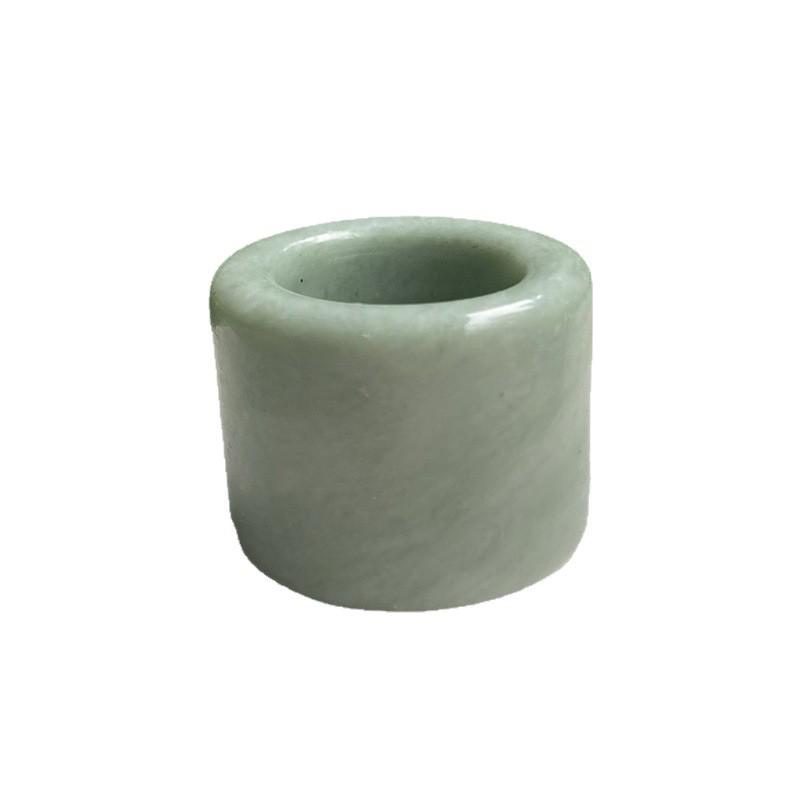 Green Guizhou Jade Thumb Ring - Large Size, Men's Style, Ideal for Temple Fair or Scenic Spot