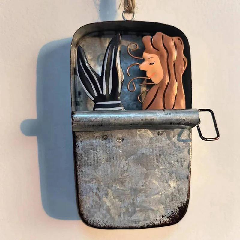 

Прибрежный стиль Консервная банка Сардины Консервированные Подвесные украшения Бирки Морепродукты Смешные украшения Сделай сам Домашний декор Жестяные Сардины Рыба Украшение