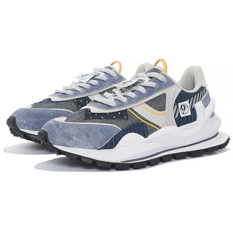 Li Ning Textile, Synthetic Leather Trendy Cushioning Slip Resistant Abrasion Resistant Low top Casual Shoes Men's AZGS079-1