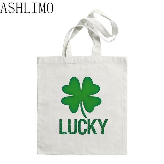 

Модная большая сумка Lucky Clover, винтажная женская сумка, парусиновая сумка, женская сумка на плечо, сумка Ins Harajuku, сумки-шоппер большой вместимости 25*30cm